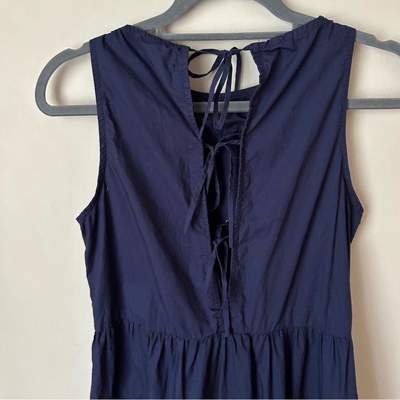 4our Dreamers Navy Blue Tiered Midi Sleeveless Boho Dress Women’s Size XS - Picture 6 of 7